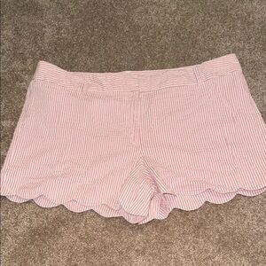 LOFT Pink and White Seersucker Shorts / size 16. T